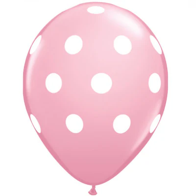 Pink Big Polka Dots Balloon 