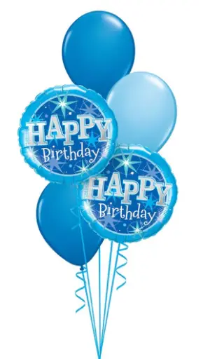 Blue Birthdays Balloon With Weight